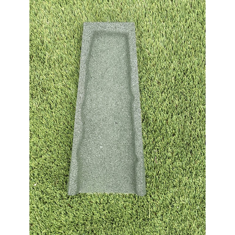 Rubberific Premium Rubber Downspout Splash Block, Rain Guard, Stone Textured