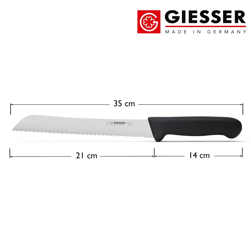 Giesser seit 1776 - Made in Germany - Brotmesser schwarz,