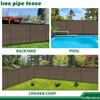 Goleray 5'Hx12'W Outdoor Freestanding Privacy Screen Fence Panels with Iron