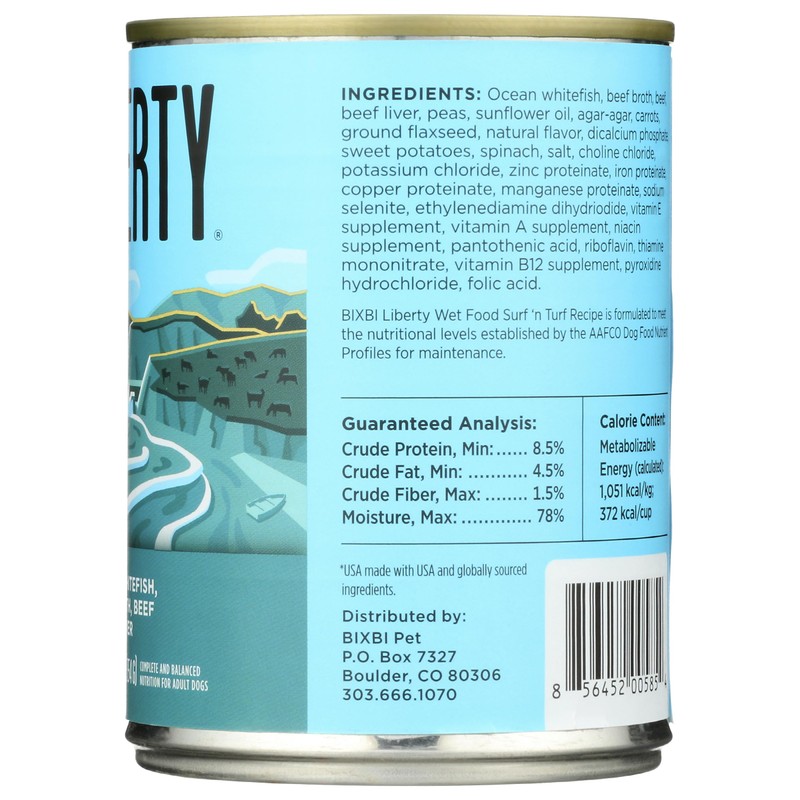 BIXBI Surf 'n Turf Wet Dog Food, 12.5 OZ