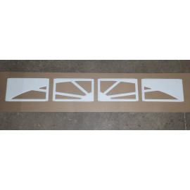 Clopay Ideal Holmes WHITE SUNSET 503  Window Inserts/Short Panel CLOPAY Garage Doors Set of 4