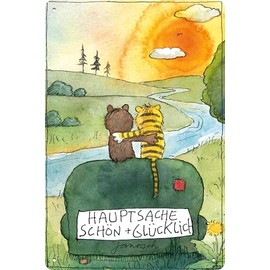 30 x 20 cm Tin Sign, Wall Sign, Door Sign for Children's Room - Funny Saying Children's Book Motif Suitable for Janosch Fans and Lovers