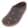 HAFLINGER Cuoricini Felt Clog Wool Slipper Gray EU 37