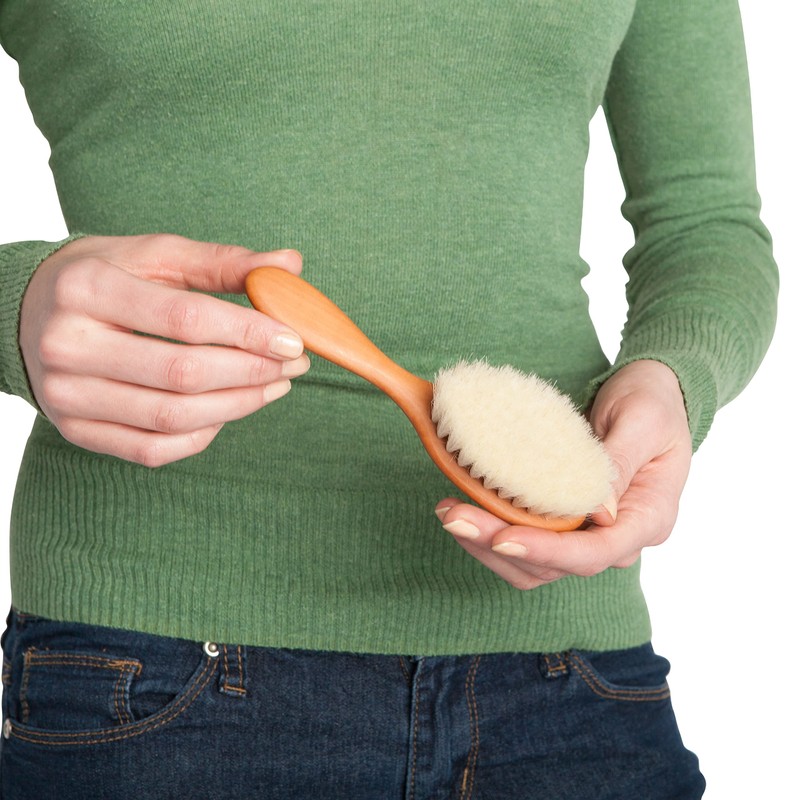 Wooden Baby Hair Brush, Goat Hair