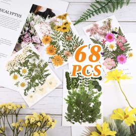 Pressed Flowers Bulk Dried Flower for Resin Mold,Dried Flower Leave Natural with Tweezer for Crafts Scrapbooking DIY(Fresh Style)