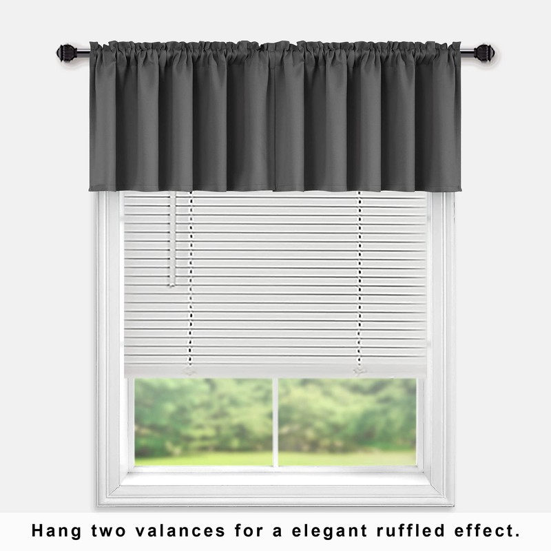 KOUFALL Basement Window Curtains,18 Inch Length Small Blackout Mini Blinds