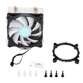 CPU Fan 4 Pure Copper Heat Pipes Mute Heatsink with RGB for Universal Desktop Computer