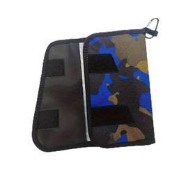 Tgpiao 1pc Premium Soft Bait Storage Bag -Waterproof Fishing Lure Organizer, Lightweight Portable with Detachable Clear Sleeves Zippered Pockets for Easy Access (Camouflage-Blue)