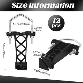 Tondiamo 24 Pcs Tube Post Insulator, Electric Fence T Post Insulators for Electric Fence Wire for Chain Link Square or Round Tubing (Black)