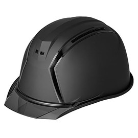 Sumibe Techno Plastic MXC-B Matte Helmet, For Work, With Air Vents, Matte Black/Smoke