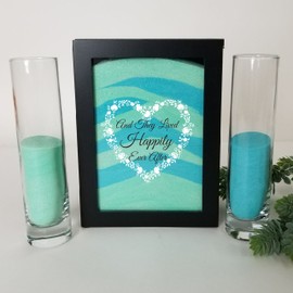 Streamside Shoppe Sand Ceremony Set, and They Lived Happily Ever After, Shadow Box Wedding, Vow Renewal, Unity Sand Ceremony Set, Beach Wedding Decor, Unity Candle Set, Destination Wedding …