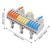 AITRIP 10pcs DIN Rail Terminal Blocks, DIY Splicing Wire Connectors