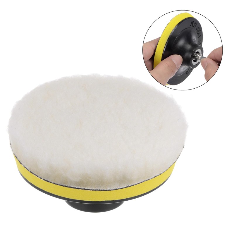 sourcing map 5pcs Wool Buffing Pads, 6 inch Polishing Pad