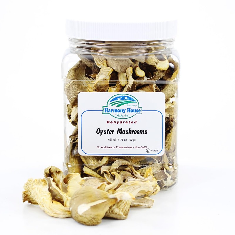 Harmony House Foods Dried Oyster Mushrooms (1.75 oz, Quart Size