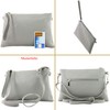 modamoda de T186 Italian Leather Clutch / Shoulder Bag, Medium