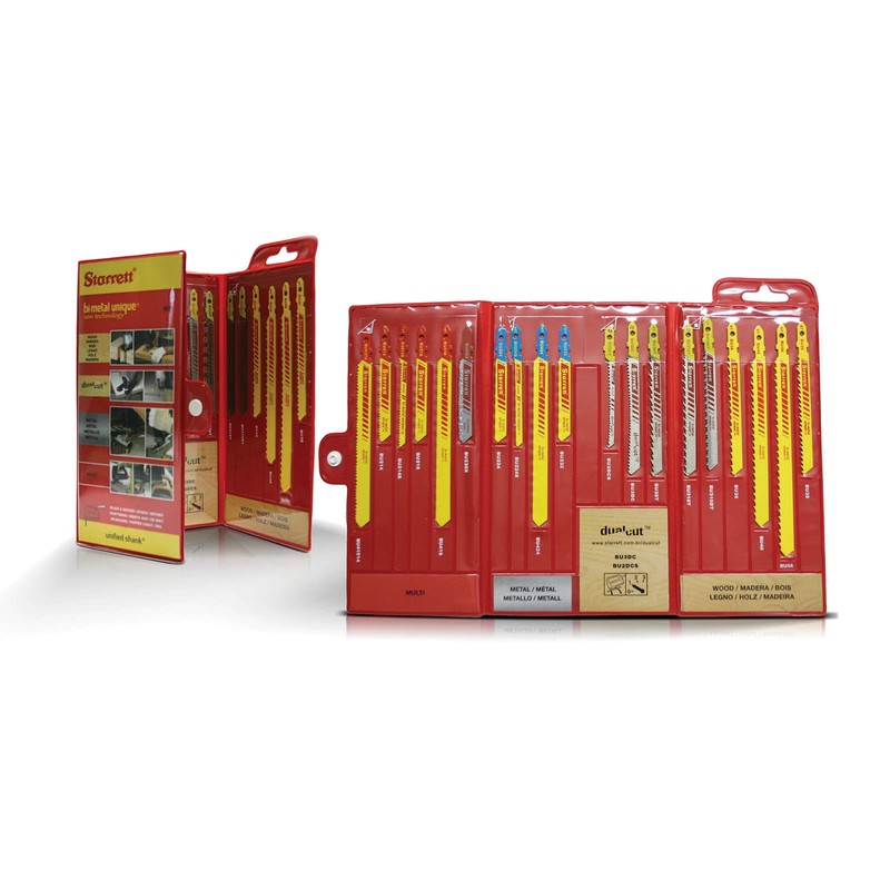 Starrett HSS Bi-Metal Jigsaw Blades - 19-Piece Assorted Set for