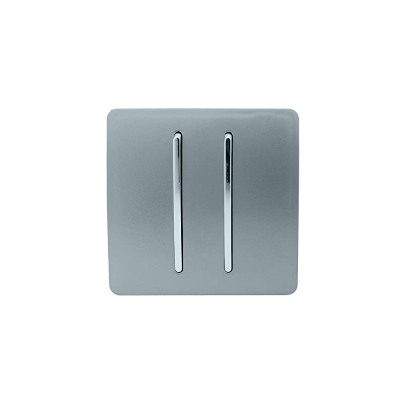 Trendi Switch 2 Gang 1 Way Artistic Modern Glossy 10