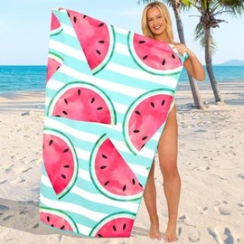 GC GAVENO CAVAILIA Extra Large Beach Towel for Adults - Quick Dry Microfibre Printed Beach Towels - Super Absorbent Beach Towel for Swim (180 x 100 cm) - (1 Piece) Soft, Sand Free,Lightweight - Multi