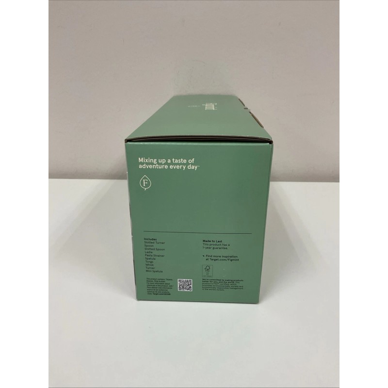 Figmint 10pc Silicone Cooking Utensil Set - White