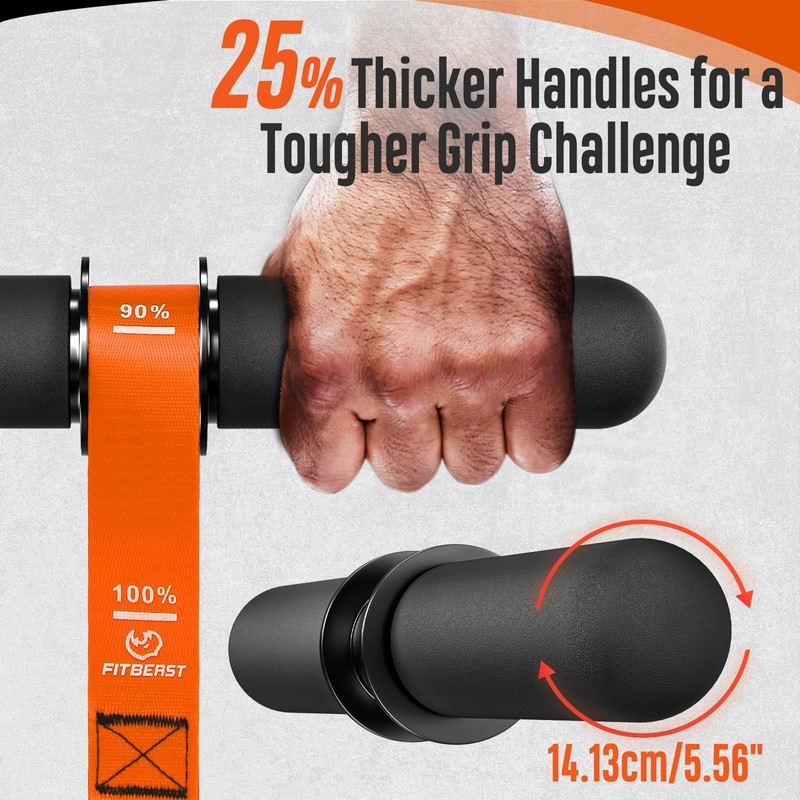 FitBeast Forearm Strengthener & Forearm Exerciser, Wrist Roller with Thicker