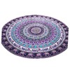 Zerodeko Beach Blanket Mandala Large Round Towel Sandfree Waterproof Picnic