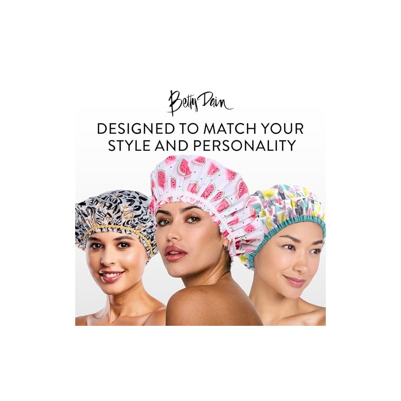 Betty Dain Fashionista Collection Gorro Ducha Forro Resistente Moho Exterior
