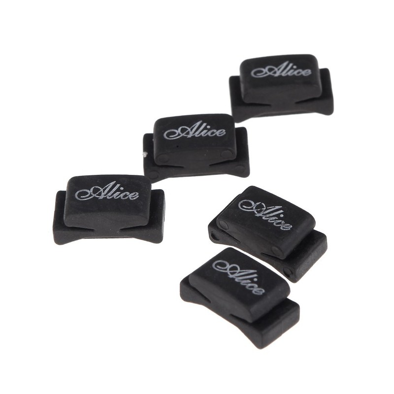 Alice 5pcs Rubber Pick Holder for Guitar Picks, 1 Set