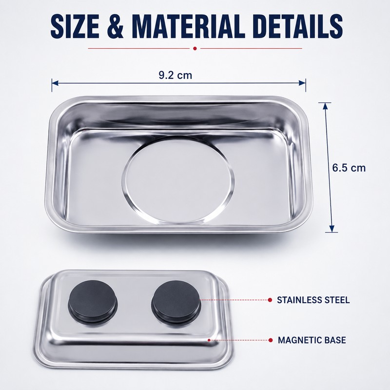 Stainless Steel Magnetic Parts Tray for Screws & Bolts –