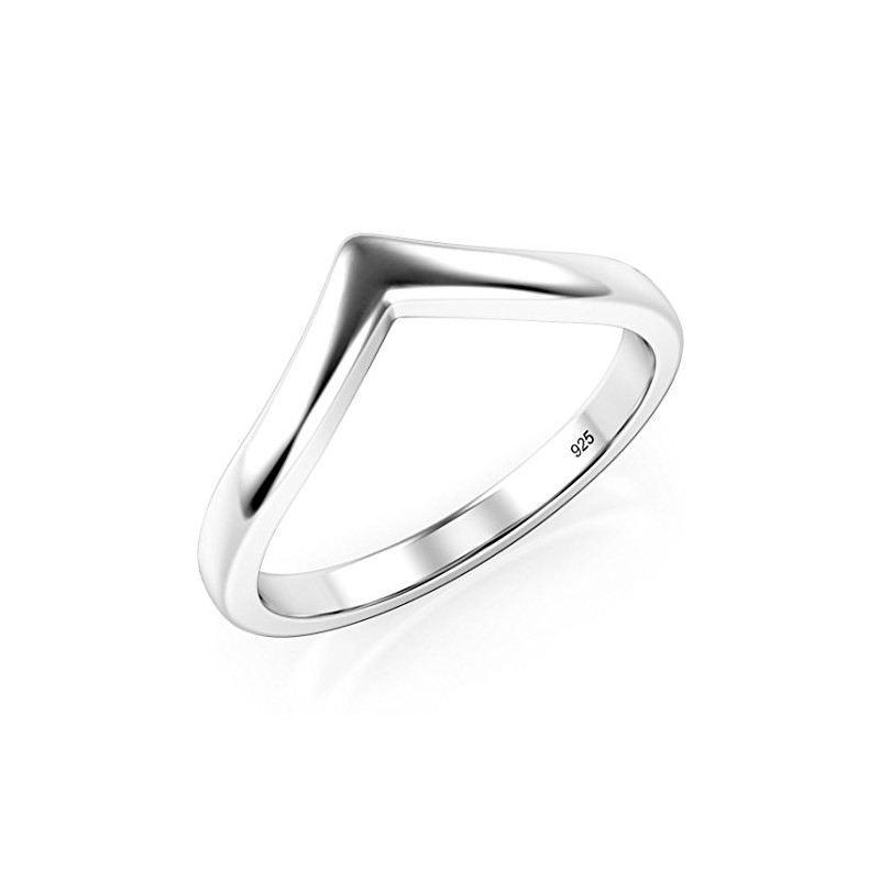 Metal Factory Sz 7 Sterling Silver 925 Chevron Stackable Ring