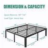 LAKKURI 18 Inch High Platform Metal Queen Size Bed Frame,