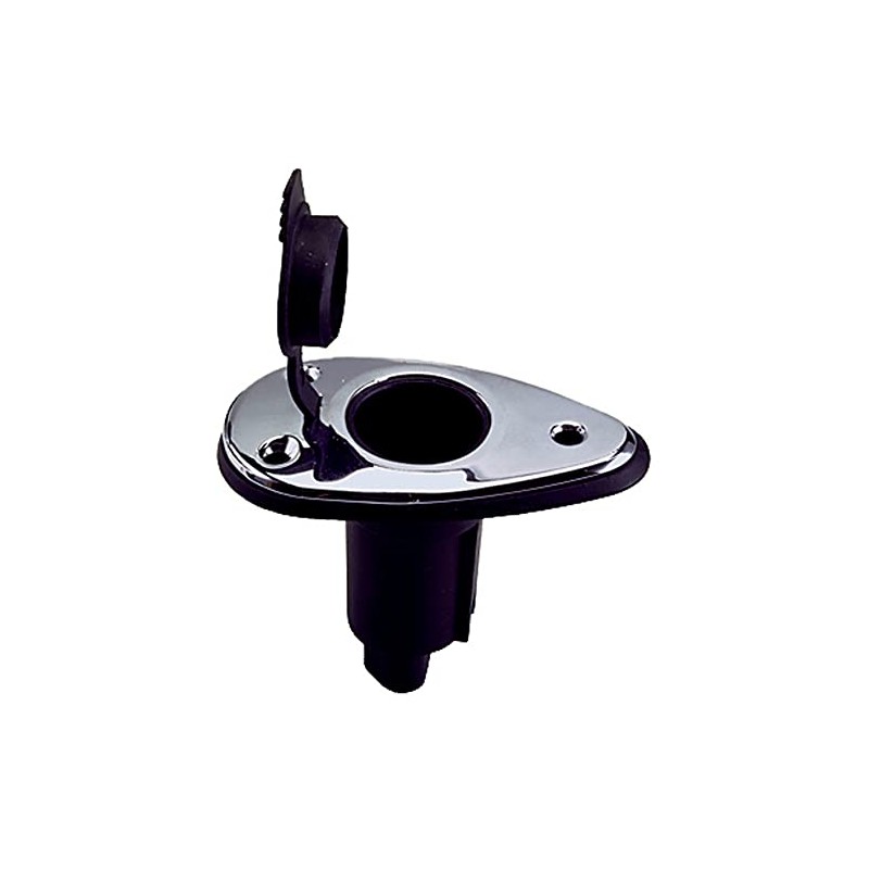 Perko 1048P00DP Chrome-Plated 2-Pin Plug-In Light Base with 5° Rake