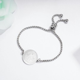 Yonhon St Saint Benedict Medal Bracelet San Benito Bracelet for Men Women