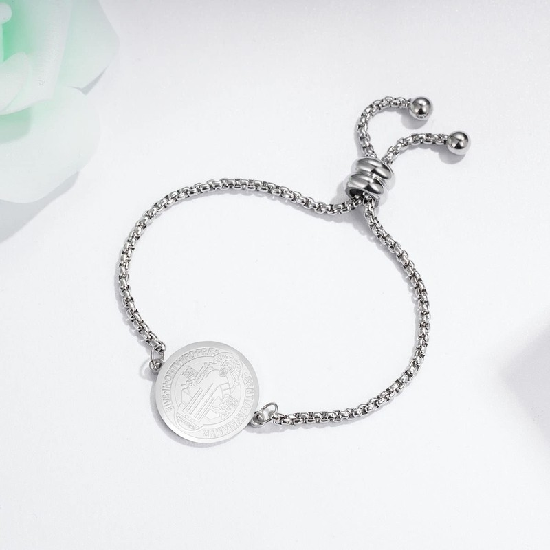 Yonhon St Saint Benedict Medal Bracelet San Benito Bracelet for