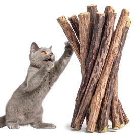 JSKWIKE 30 Pieces Catnip Sticks Catnip Toy Matatabi Cats Chewing Wood Catnip Toy Catnip Sticks for Grinding Teeth Relieves Anxiety Loneliness and Stress in Cats