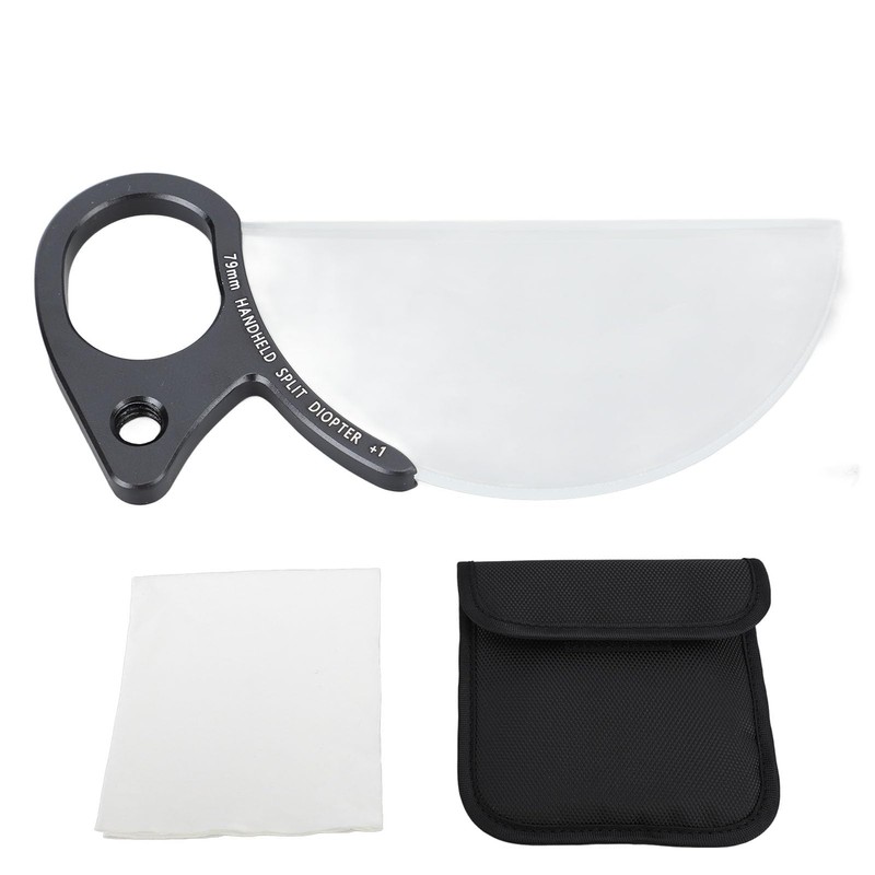 Handheld Split Diopter Filter, 79mm Foreground and 1 Blur Optical