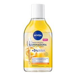 NIVEA Agua Micelar Iluminadora Infusionada con Serum 400ml +5% Suero con Vitamina C & E, remueve maquillaje a prueba de agua, efecto de suavidad y luminosidad