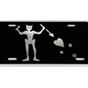 Blackbeard Pirate Flag License Plate Edward Teach Diamond Engraved Front