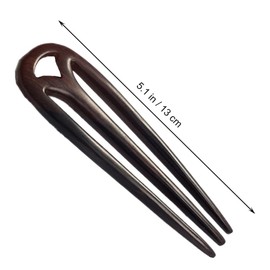 OSALADI Wooden Hair Pin Hair Stick Chinese French Teeth Turtle Hair Fork Clip Stick Chinese Wooden Fork Hair Pin Hair Comb Hair Clips Grips for Black Wooden Hair Fork