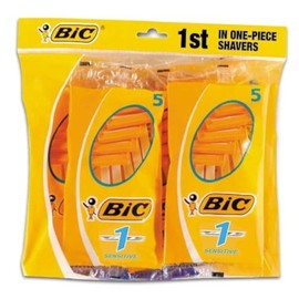 BiC 1 Sensitive Mens Single Blade Disposable Shaver 8 Packs of 5