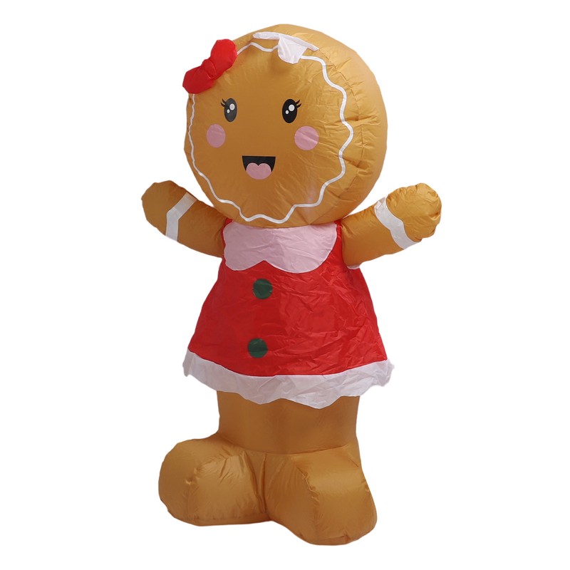 Valentines Day Inflatables Gingerbread Girl Waterproof Thickened Blow Up Gingerbread