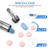 TISUR Small Titanium Pill Case, Keychain Pill Holder Travel Pill