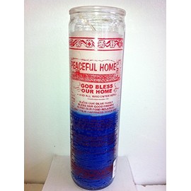 Peace in The Home (Paz En El Hogar) 7 Day Unscented 2 Color Candle in Glass