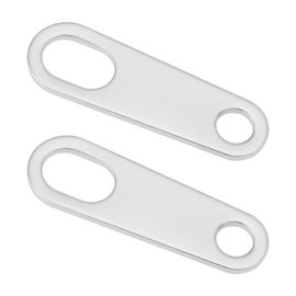 eMagTech 2pcs Motorcycle Stainless Steel Bell Bracket Lucky Bell Fixing Bracket Length 68mm Aperture 20mm and 10mm Suitable for Motorcycles and Tricycles Silver