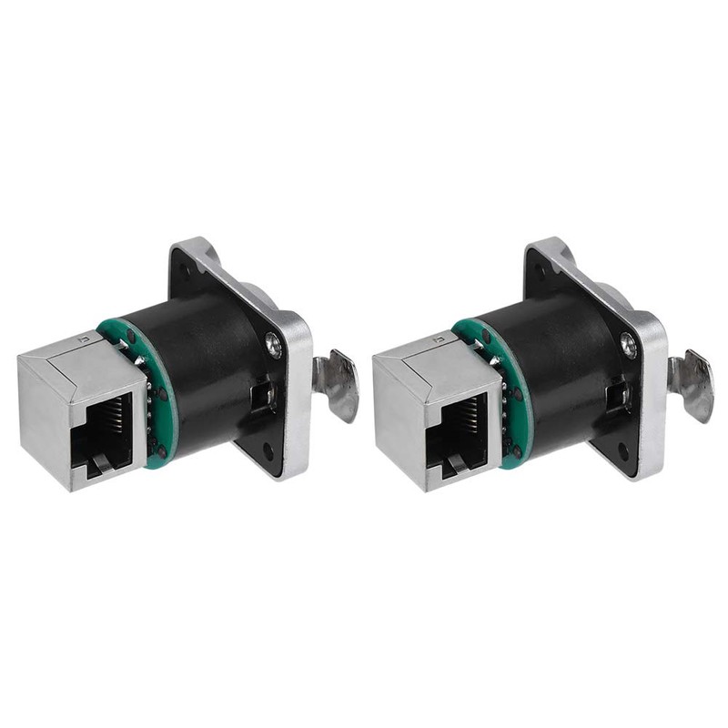 Conector de enchufes impermeables de interfaz RJ45, 2 conectores en