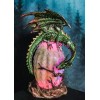 Greenman Vines Armored Dragon Guarding Color LED Lantern Acrylic Egg