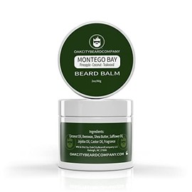 Oak City Beard Company- Acondicionador para barba de piña, coco y madera de teca Montego Bay de 2 onzas