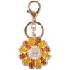 Yellow Sunflower Keychains for Women and Girls Bling Crystal Decorations