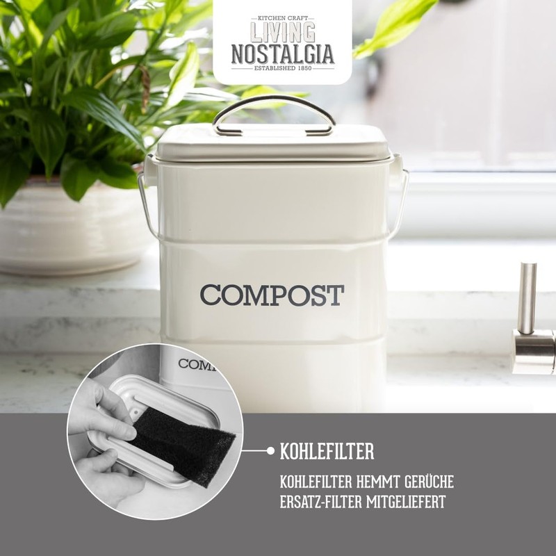 Kitchen Craft Living Nostalgia Metal Kitchen Composter
