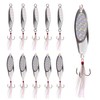 Shaddock Metal Spoon Fishing Lures 10pcs Spinner Baits for Trout