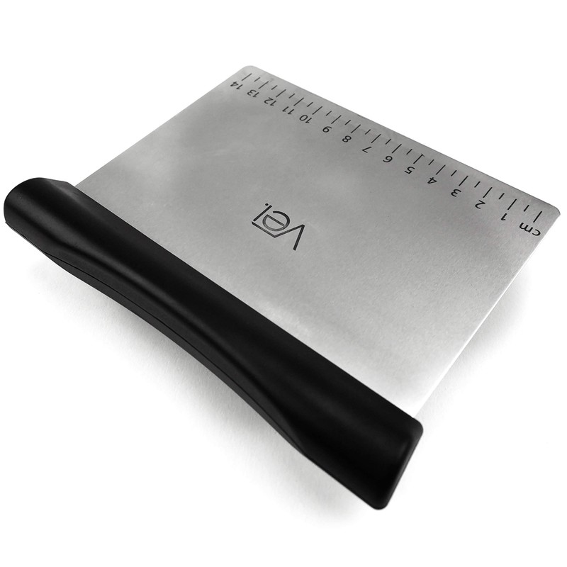 Vel. Professional Stainless Steel Dough Pastry Cutter Scraper - Ergonomic